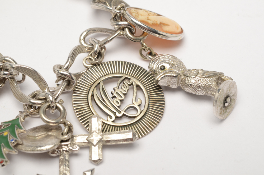 Vintage Monet Charm Bracelet