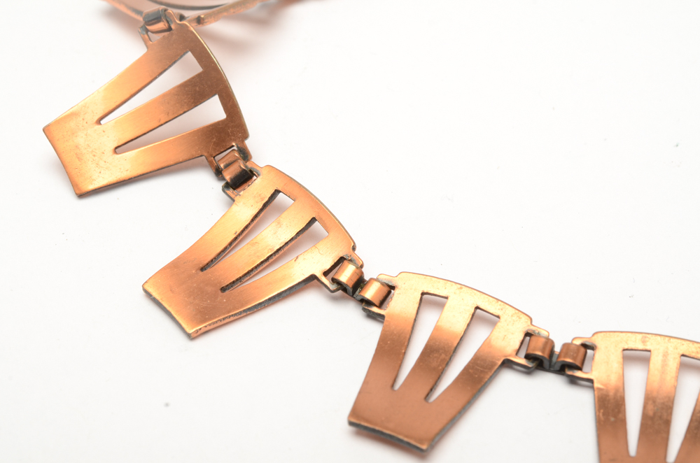 Vintage 1950's Renoir Copper Jewelry Group