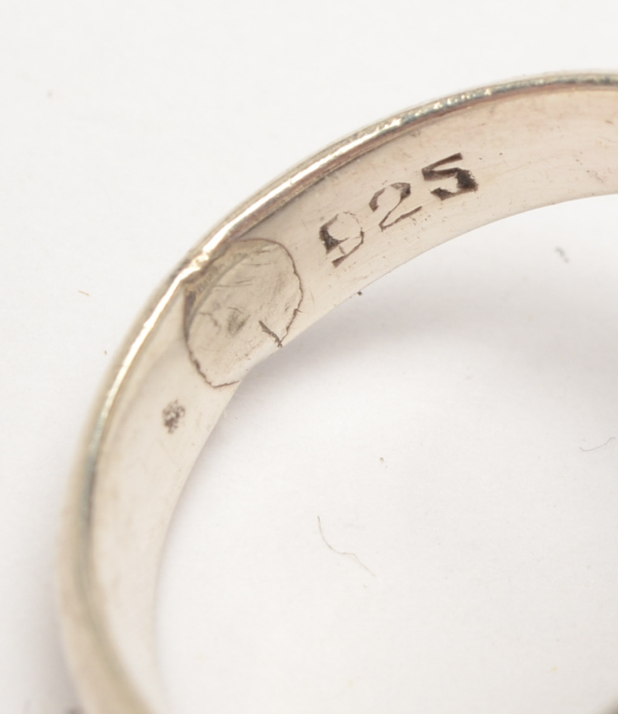 Sterling Silver Synthetic Sapphire Ring