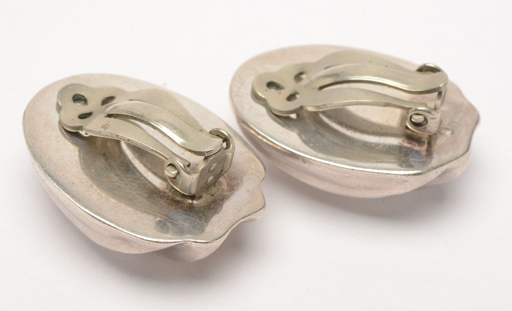 Group of Sterling Silver Clip and Screw Back Earring