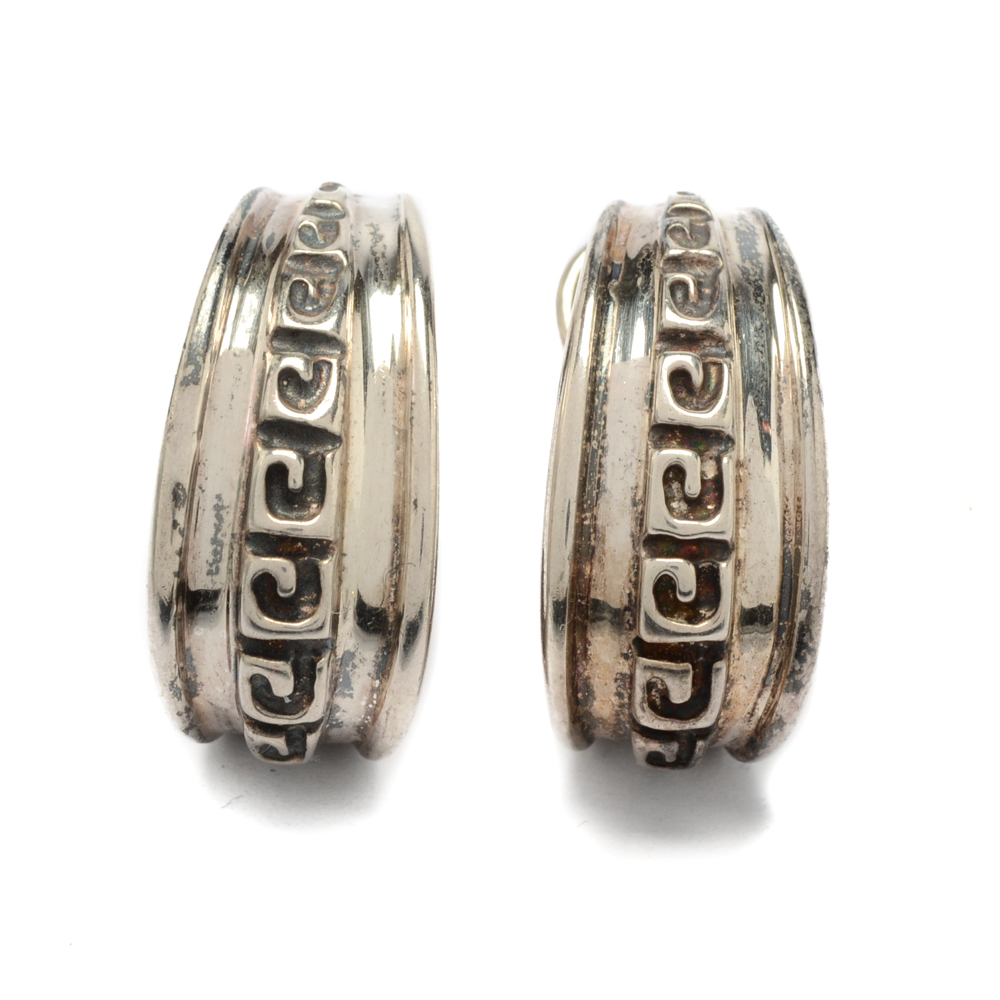 Sterling Silver J-Hoop Earrings