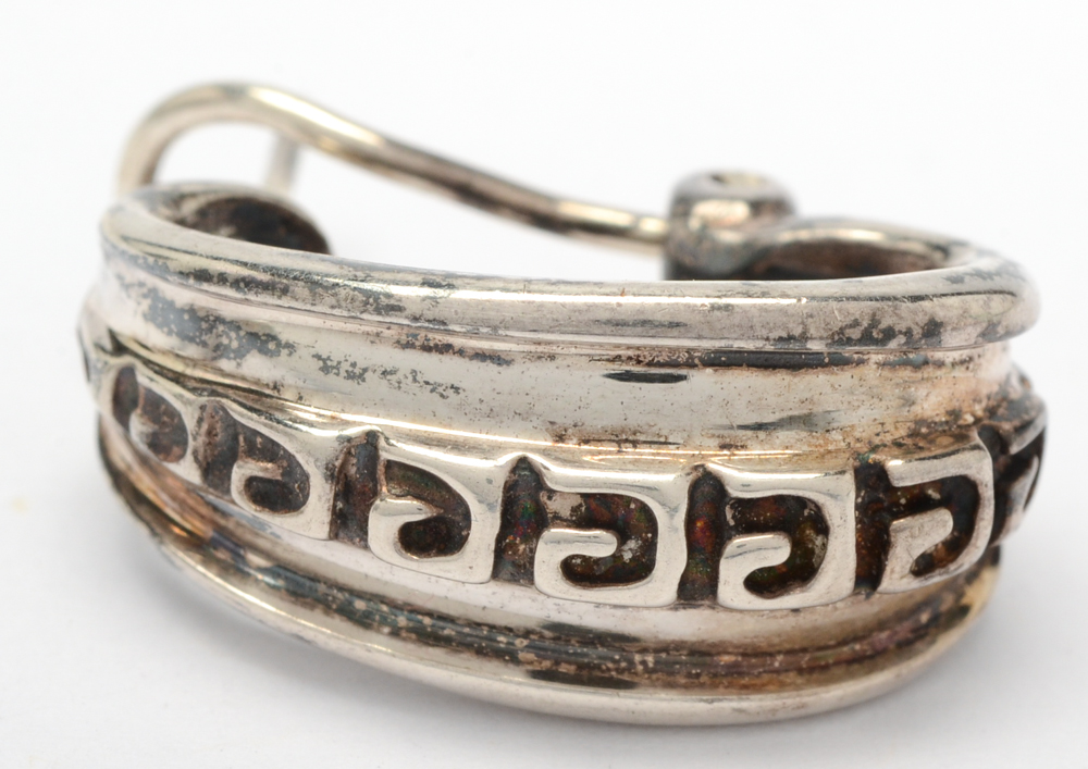 Sterling Silver J-Hoop Earrings