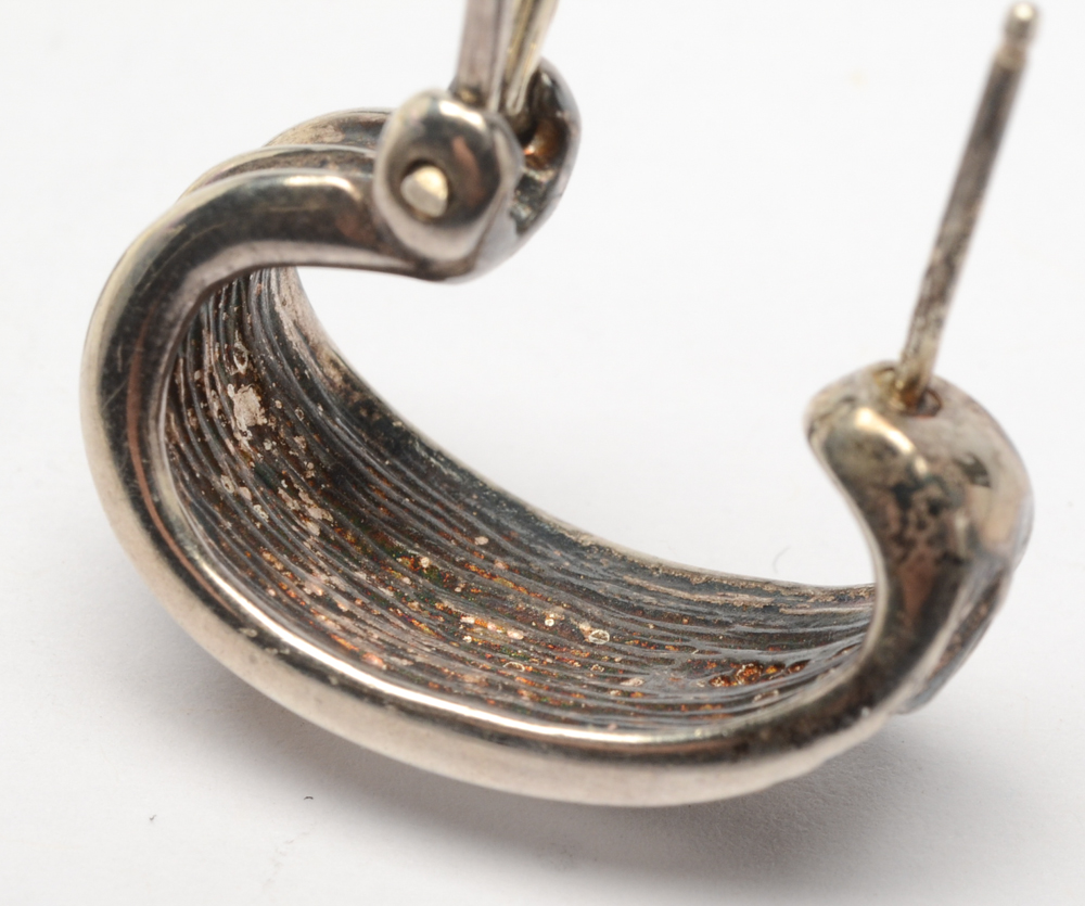 Sterling Silver J-Hoop Earrings