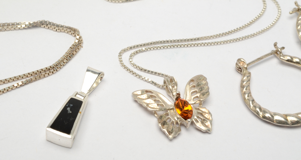 Sterling Silver Jewelry Including Mother of Pearl