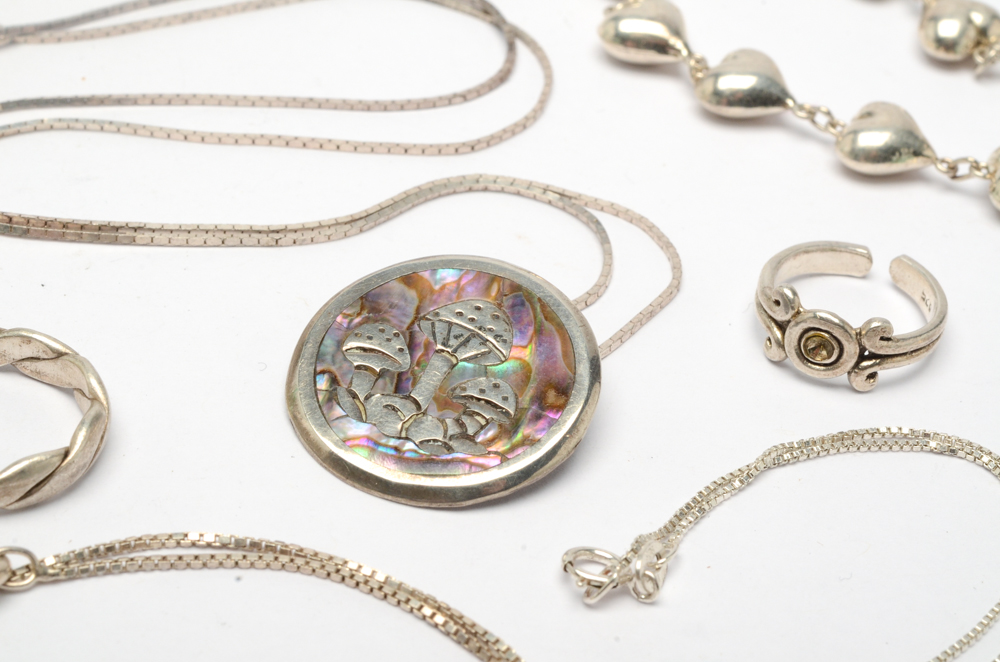 Sterling Silver Jewelry Including Mother of Pearl