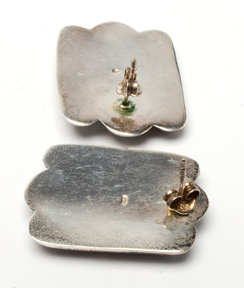 Sterling Silver Hinged Collar Necklace with Earrings Set