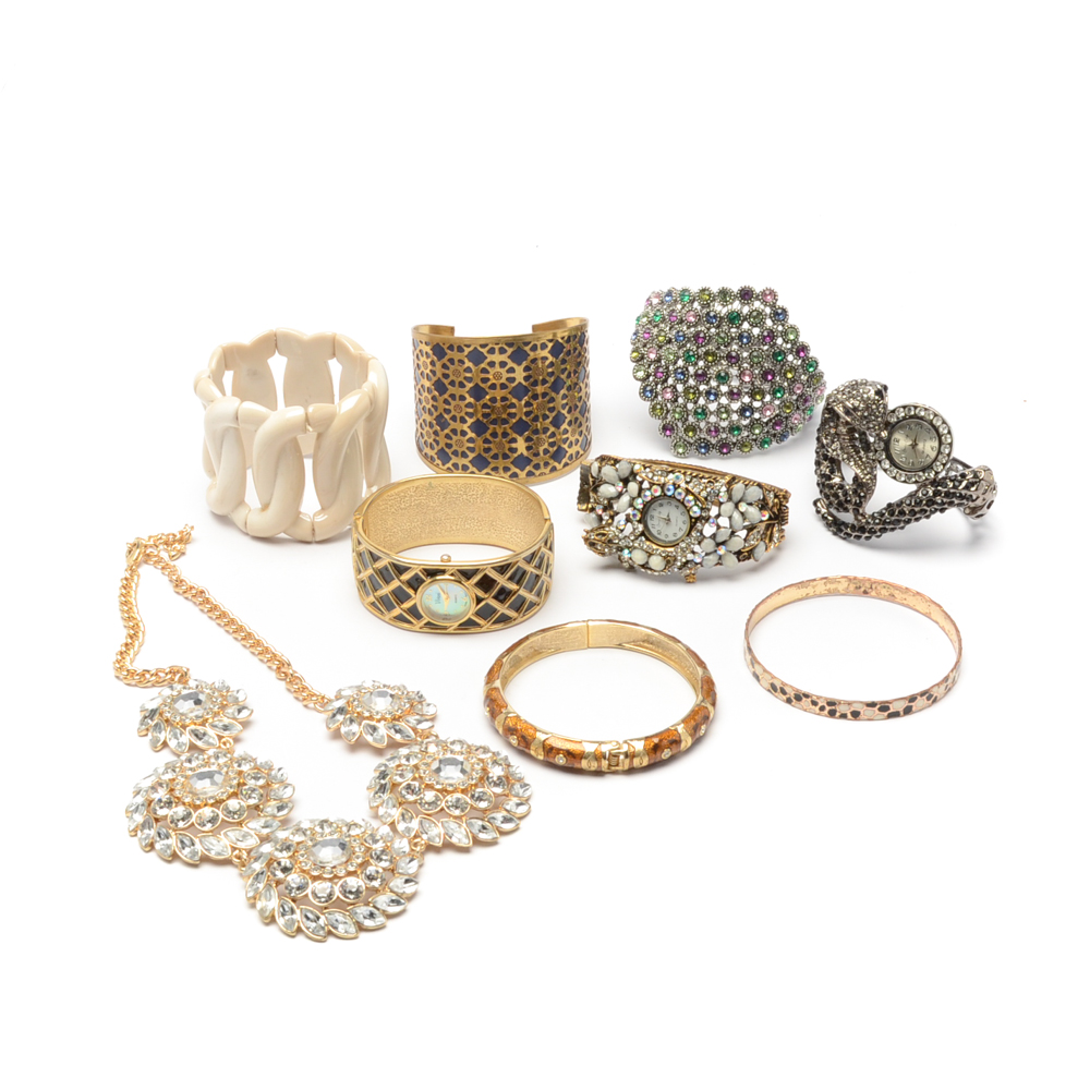 Assortment of Costume Jewelry Statement Pieces