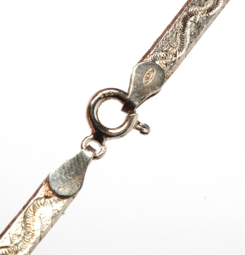 Sterling Silver Necklaces and Earrings with Malachite