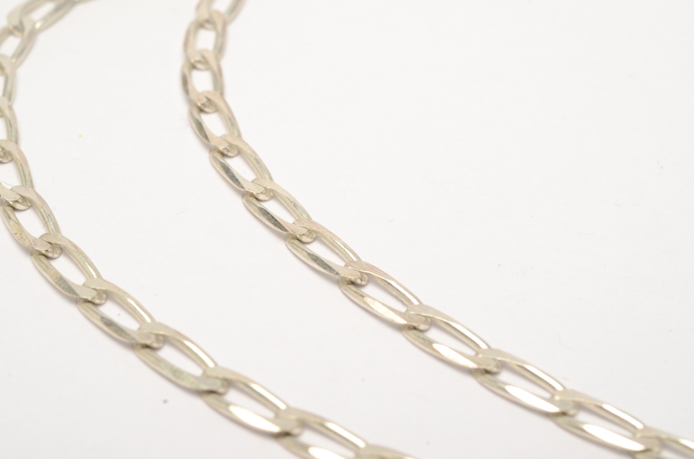 Sterling Silver Italian Link Necklace