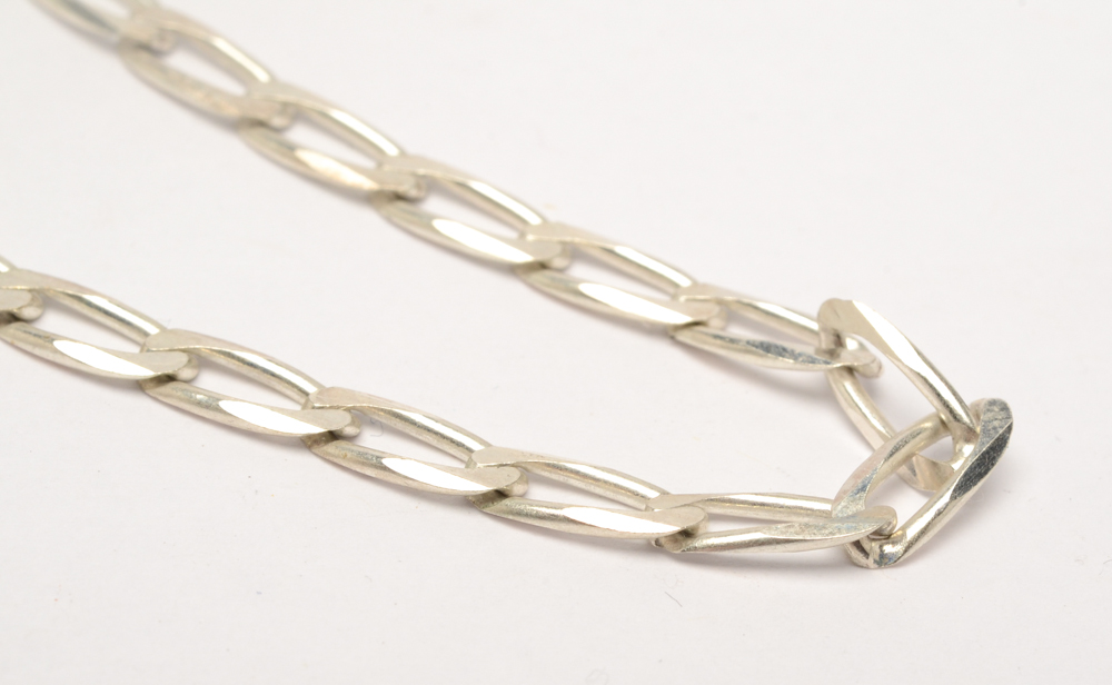 Sterling Silver Italian Link Necklace