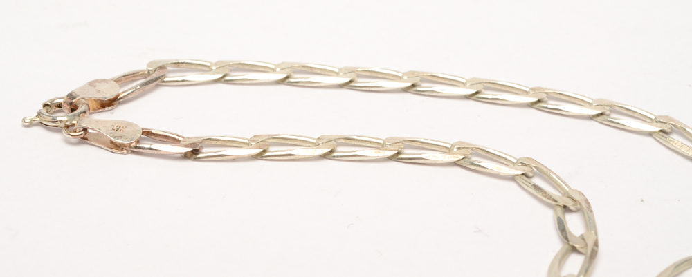 Sterling Silver Italian Link Necklace