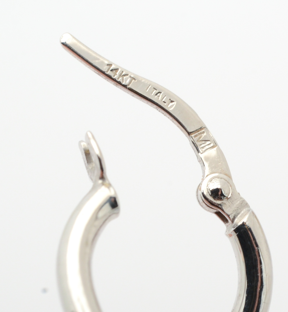 14K Yellow Gold and White Gold Earrings