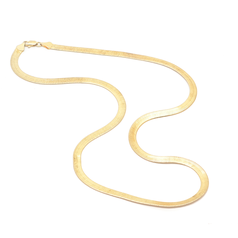 14K Yellow Gold Omega Chain Necklace
