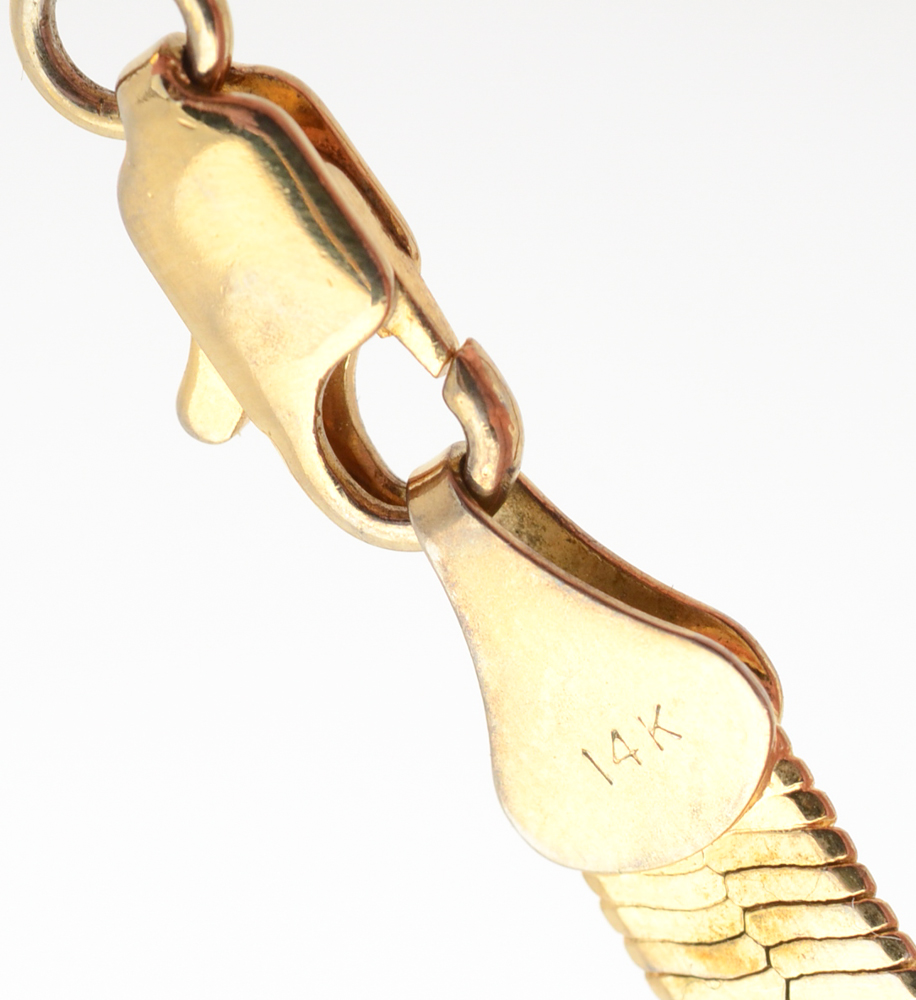 14K Yellow Gold Omega Chain Necklace