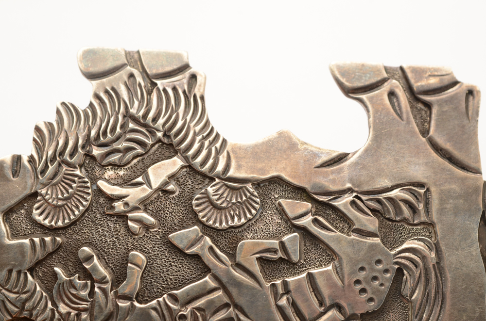 Sterling Silver Bison Belt Buckle