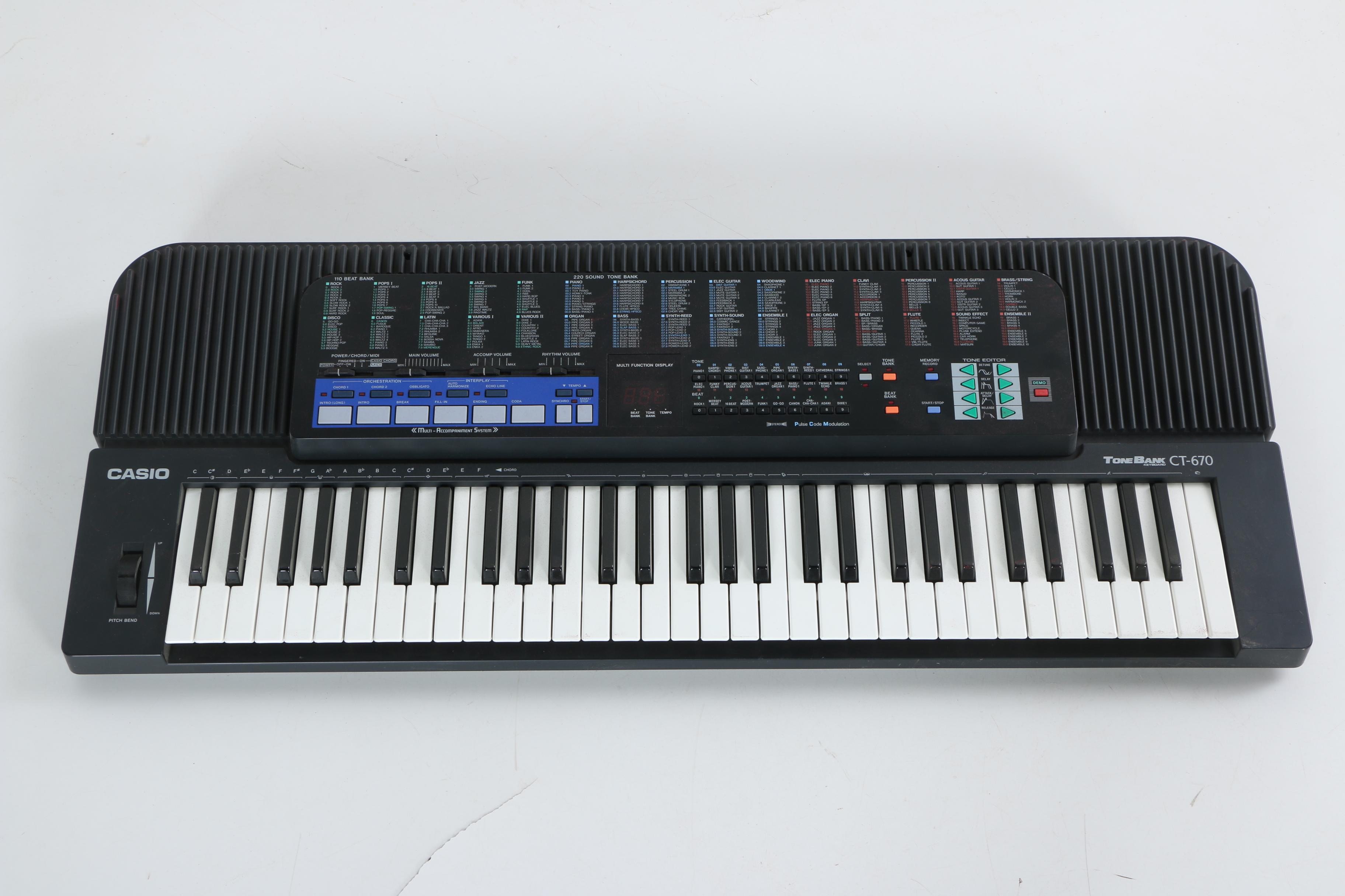 Casio CT-670 ToneBank MIDI Keyboard
