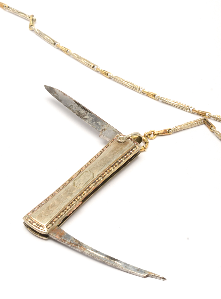 Antique Waltham Hunting Case Pocket Watch with Pocketknife Fob