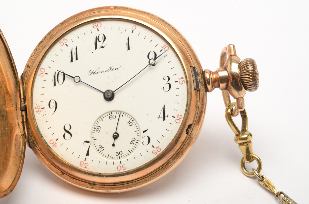 Antique Waltham Hunting Case Pocket Watch with Pocketknife Fob