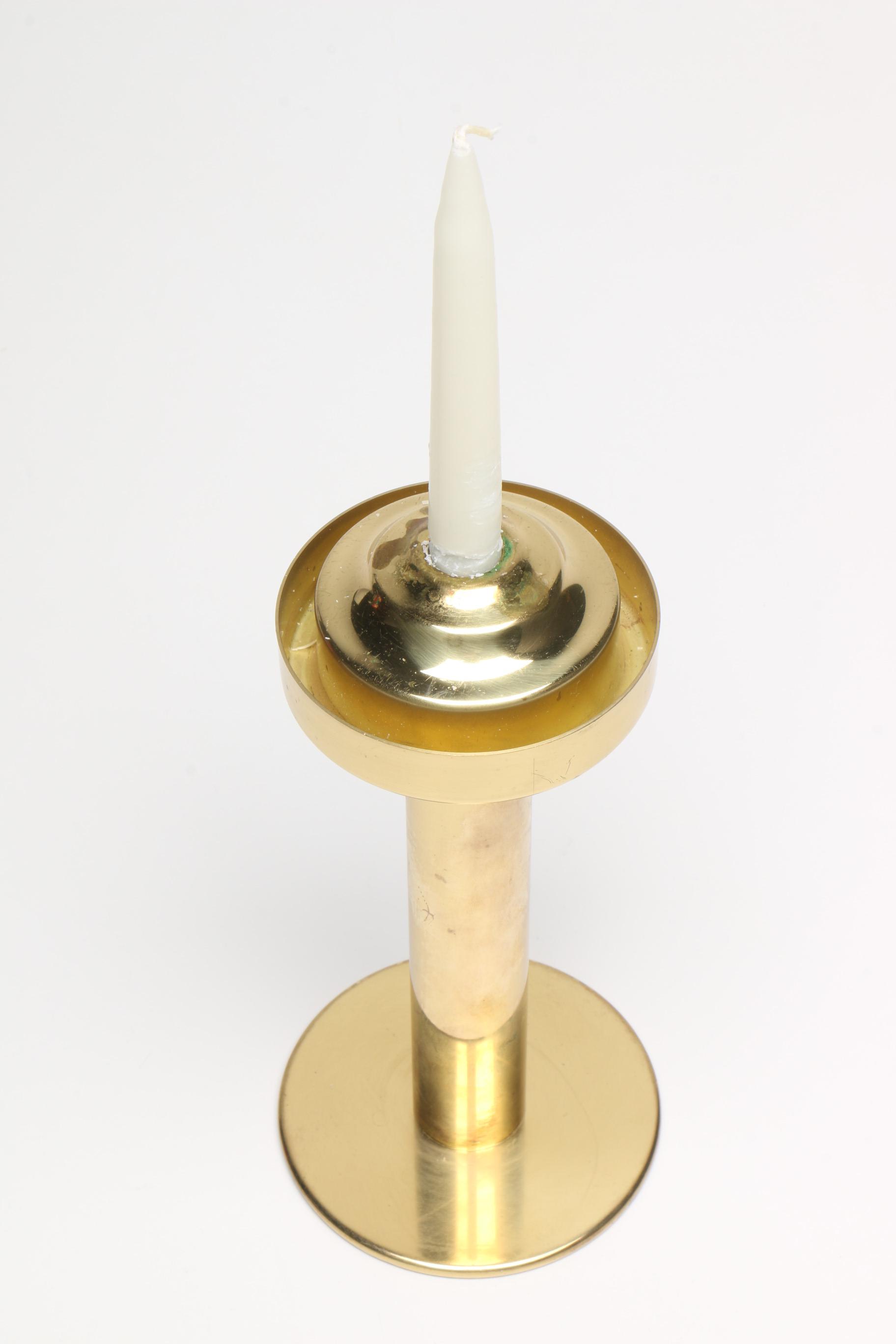 Modern Hans-Agne Jakobsson Brass Candlestick for Markaryd