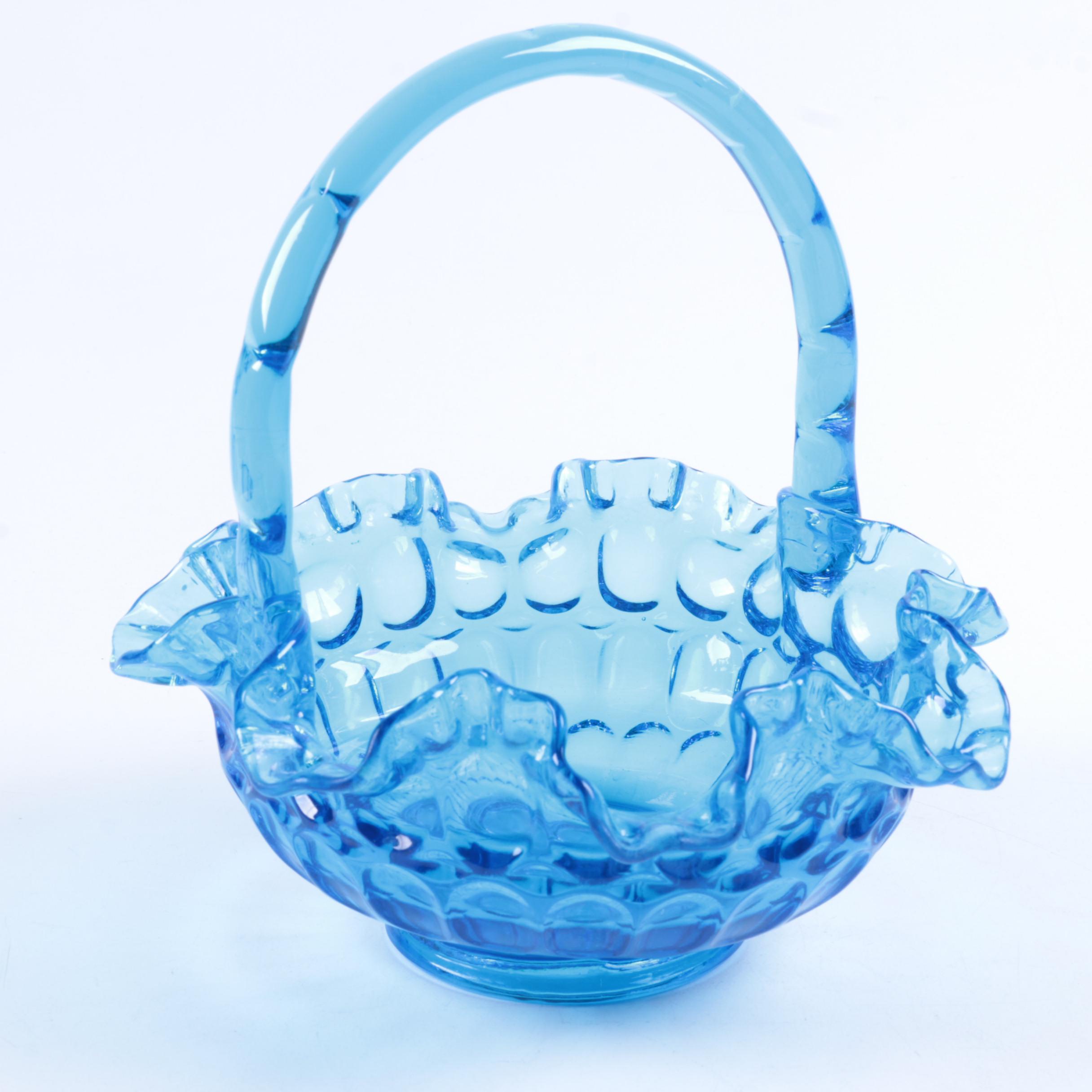 Blue Glass Basket