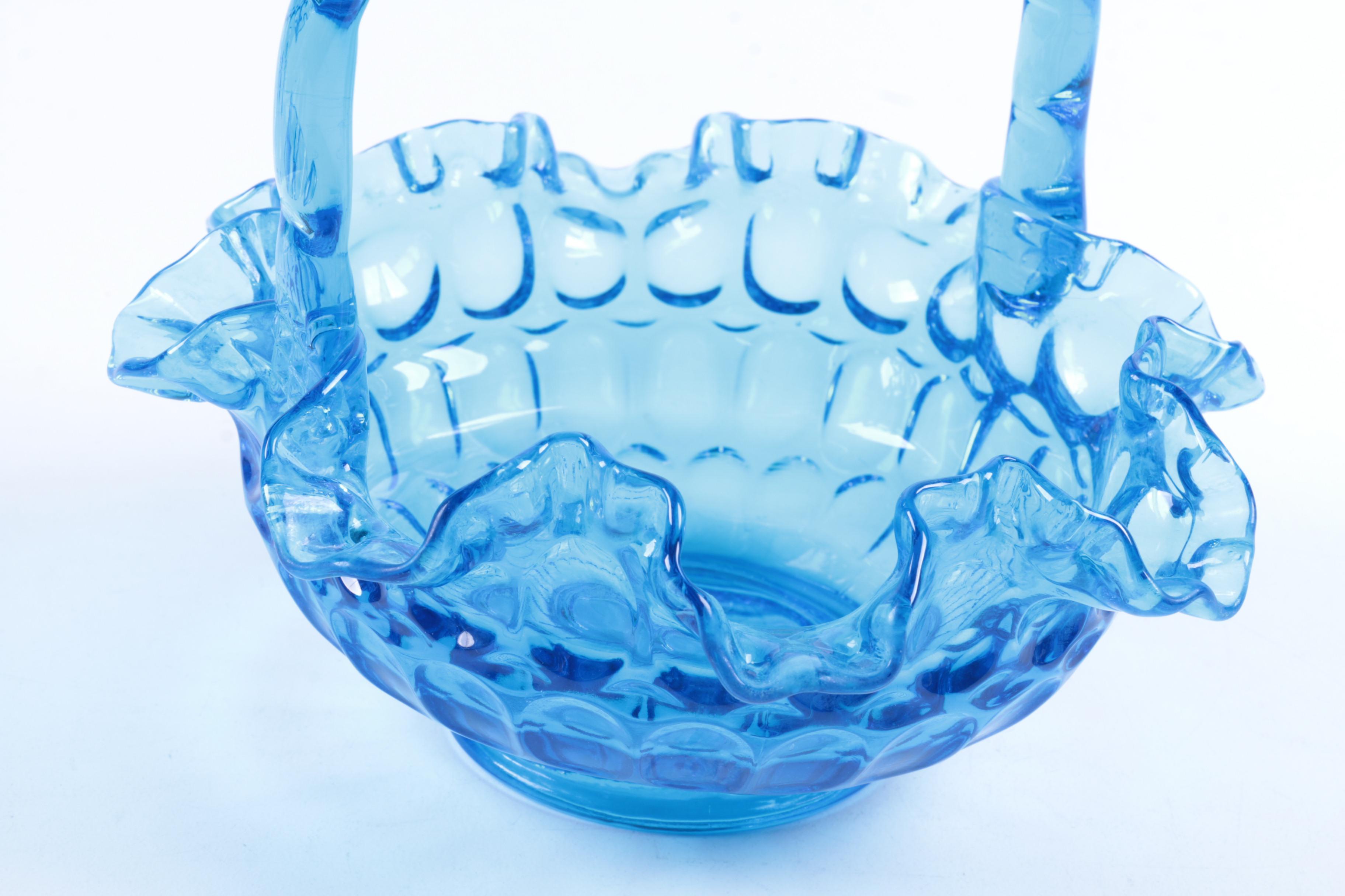 Blue Glass Basket