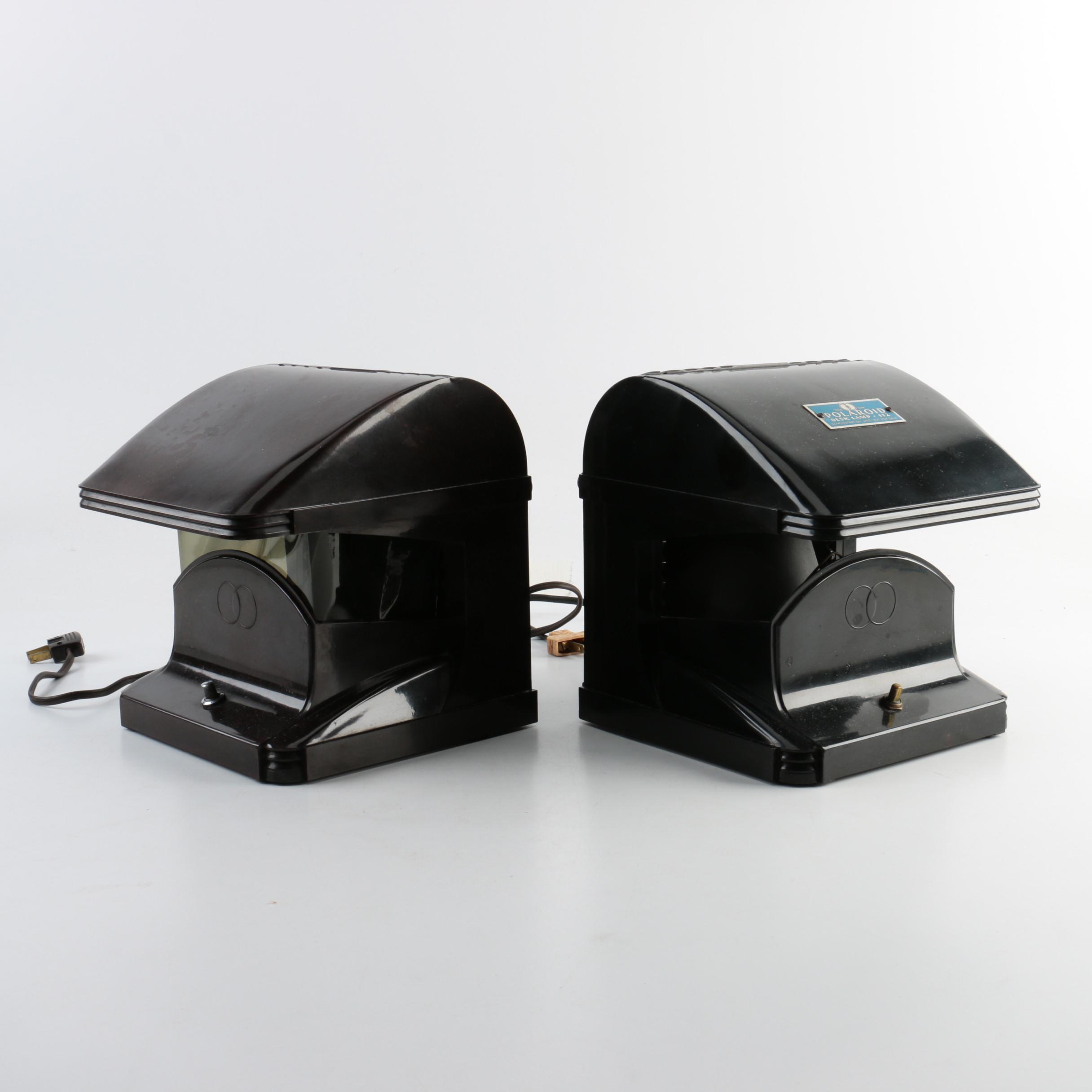 Art Deco Polaroid No. 112 Desk Lamps by Clarence Kennedy and Charles Baratelli