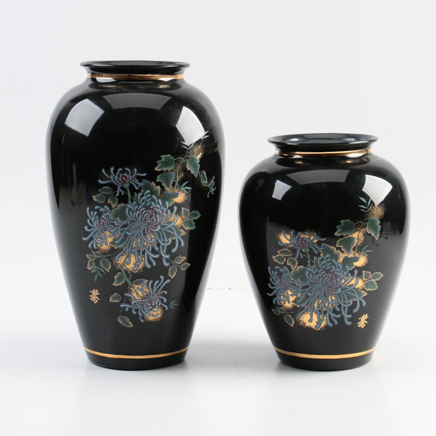 Set of Asian Style Ceramic Vases