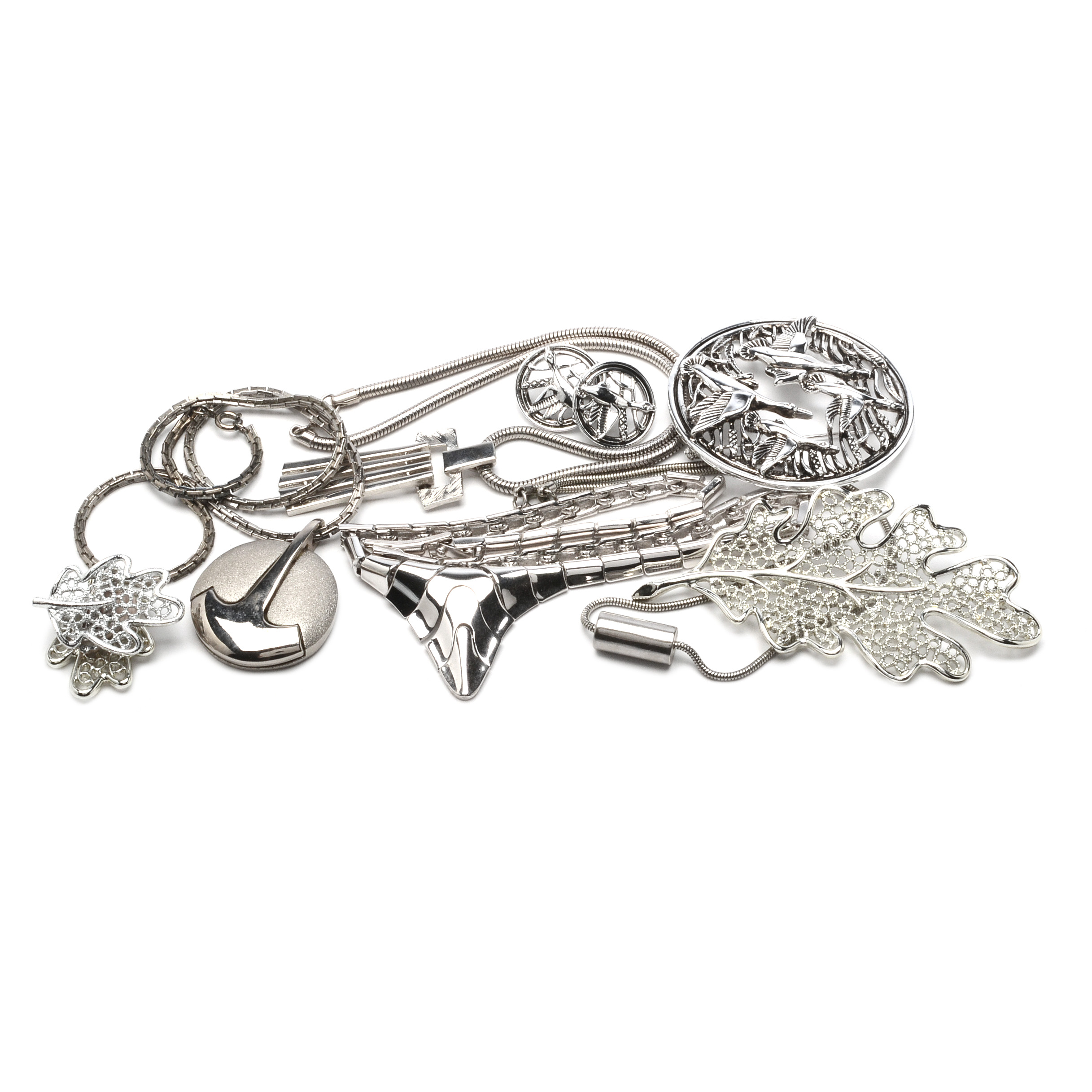 Vintage Silver Tone Costume Jewelry