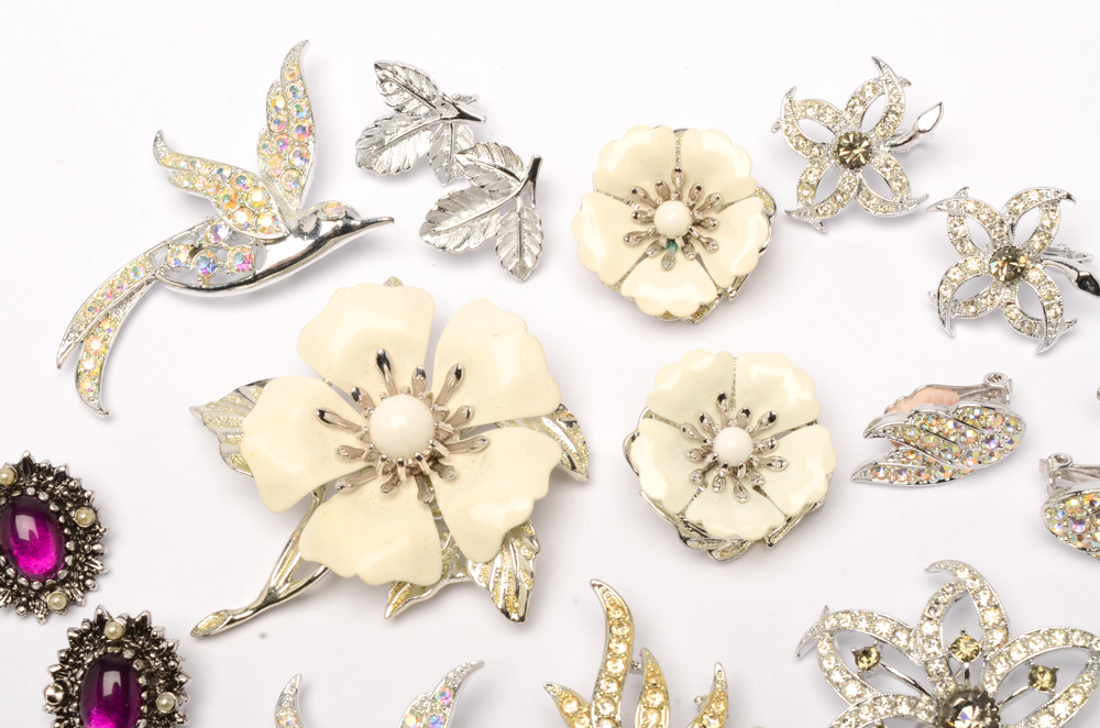 Vintage Silver Tone Costume Jewelry