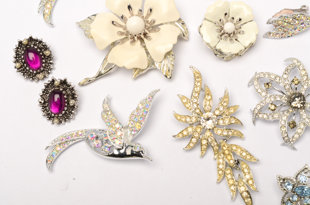 Vintage Silver Tone Costume Jewelry