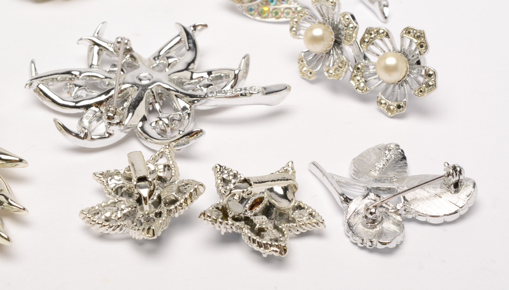 Vintage Silver Tone Costume Jewelry