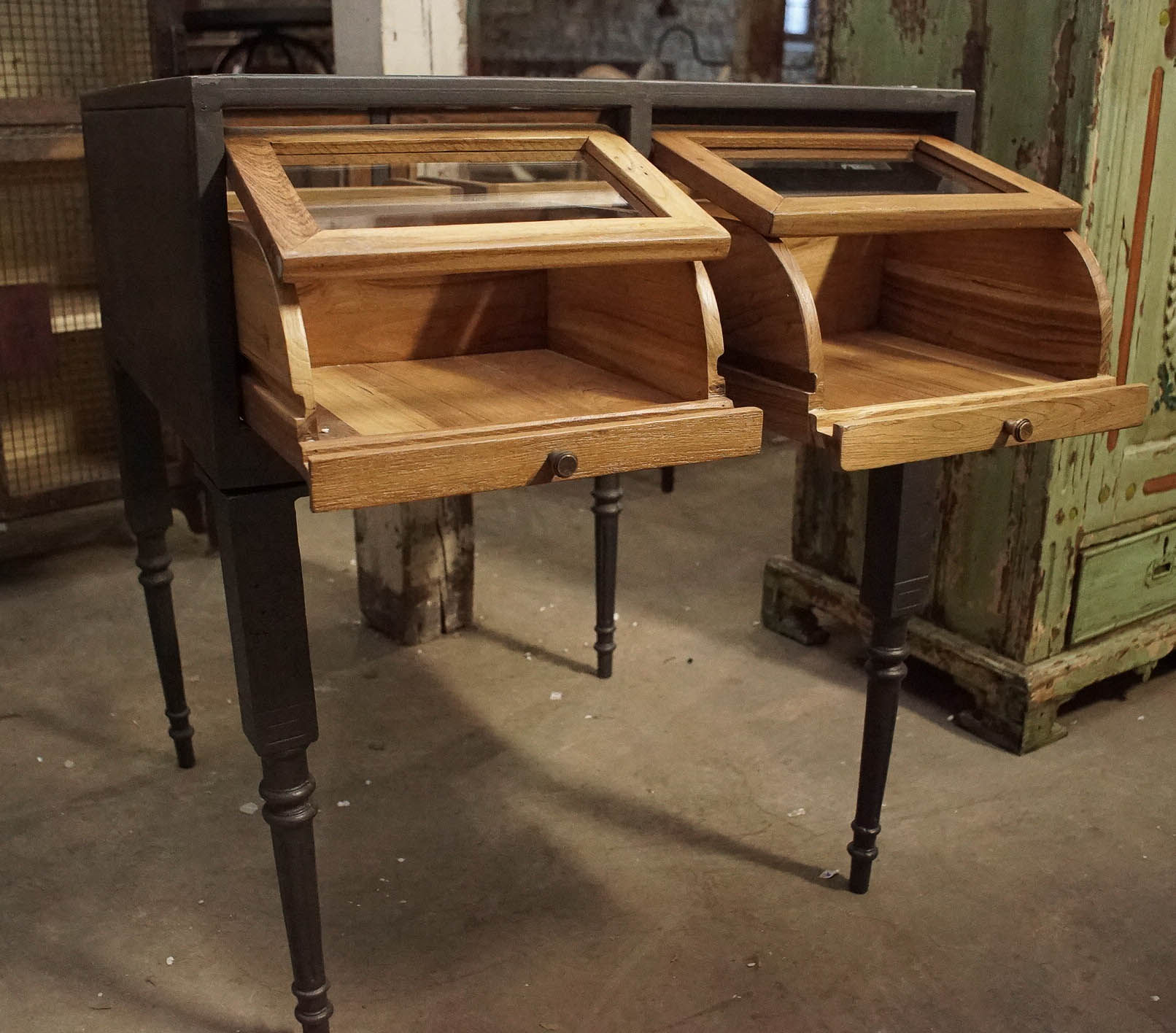 Storage Table with Glass Top