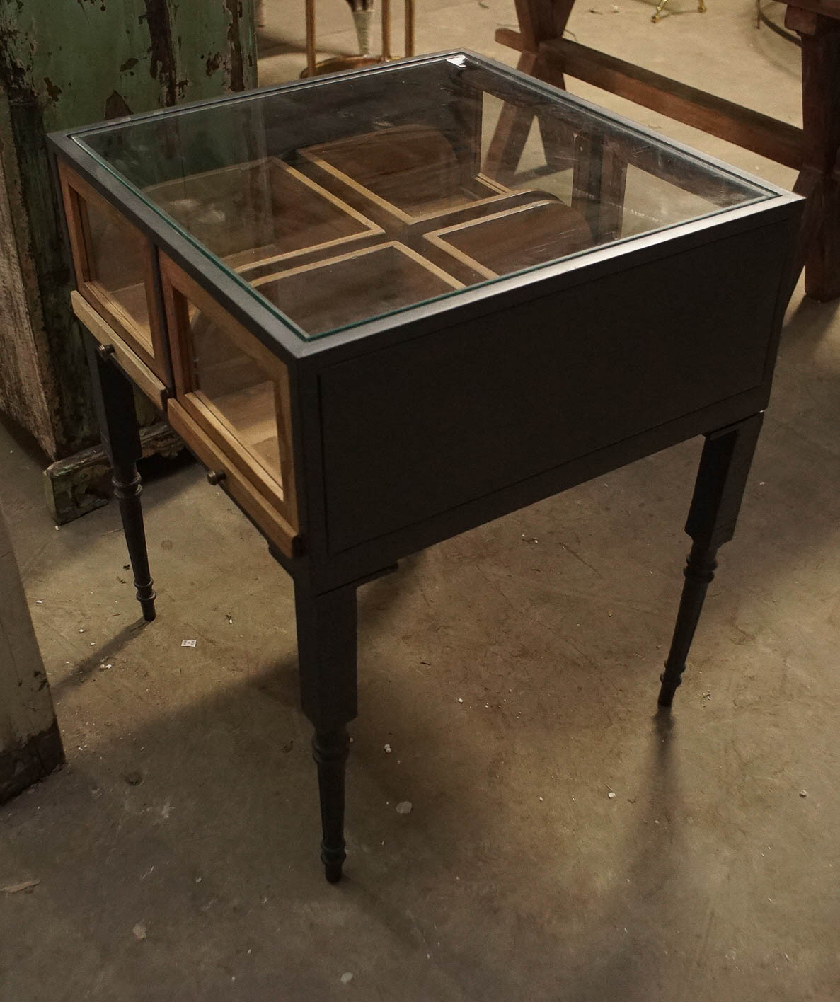 Storage Table with Glass Top