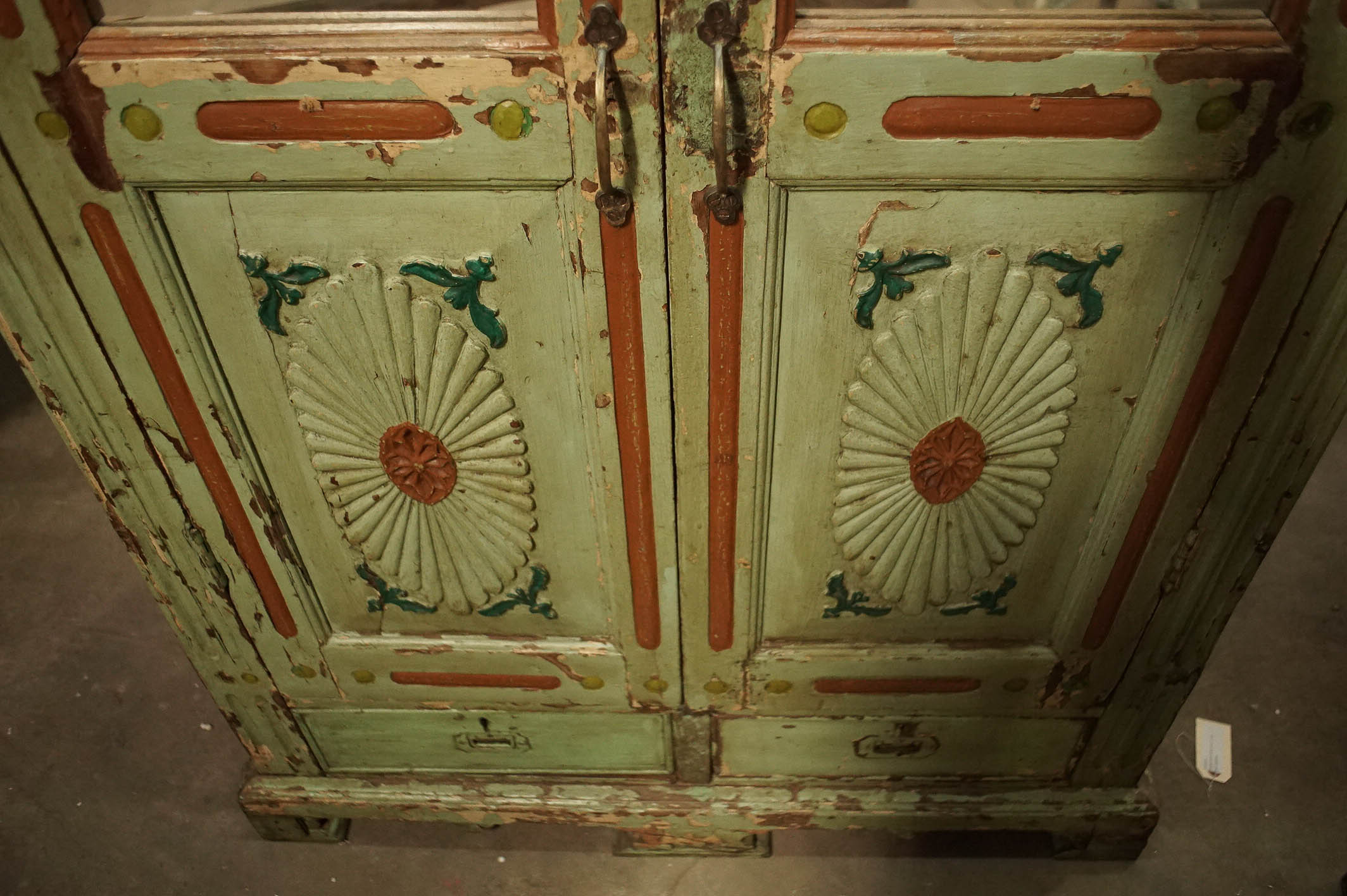 Antique British Colonial Painted Wardrobe