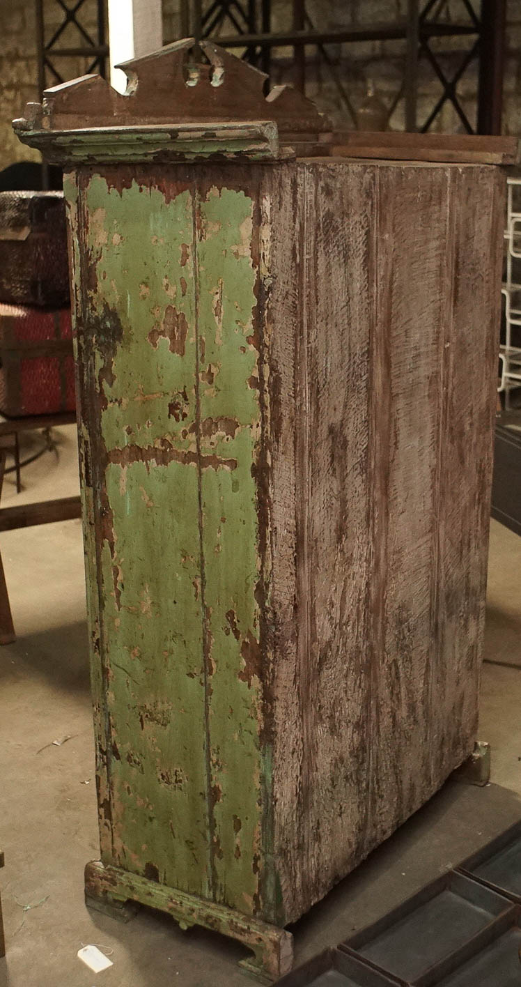 Antique British Colonial Painted Wardrobe