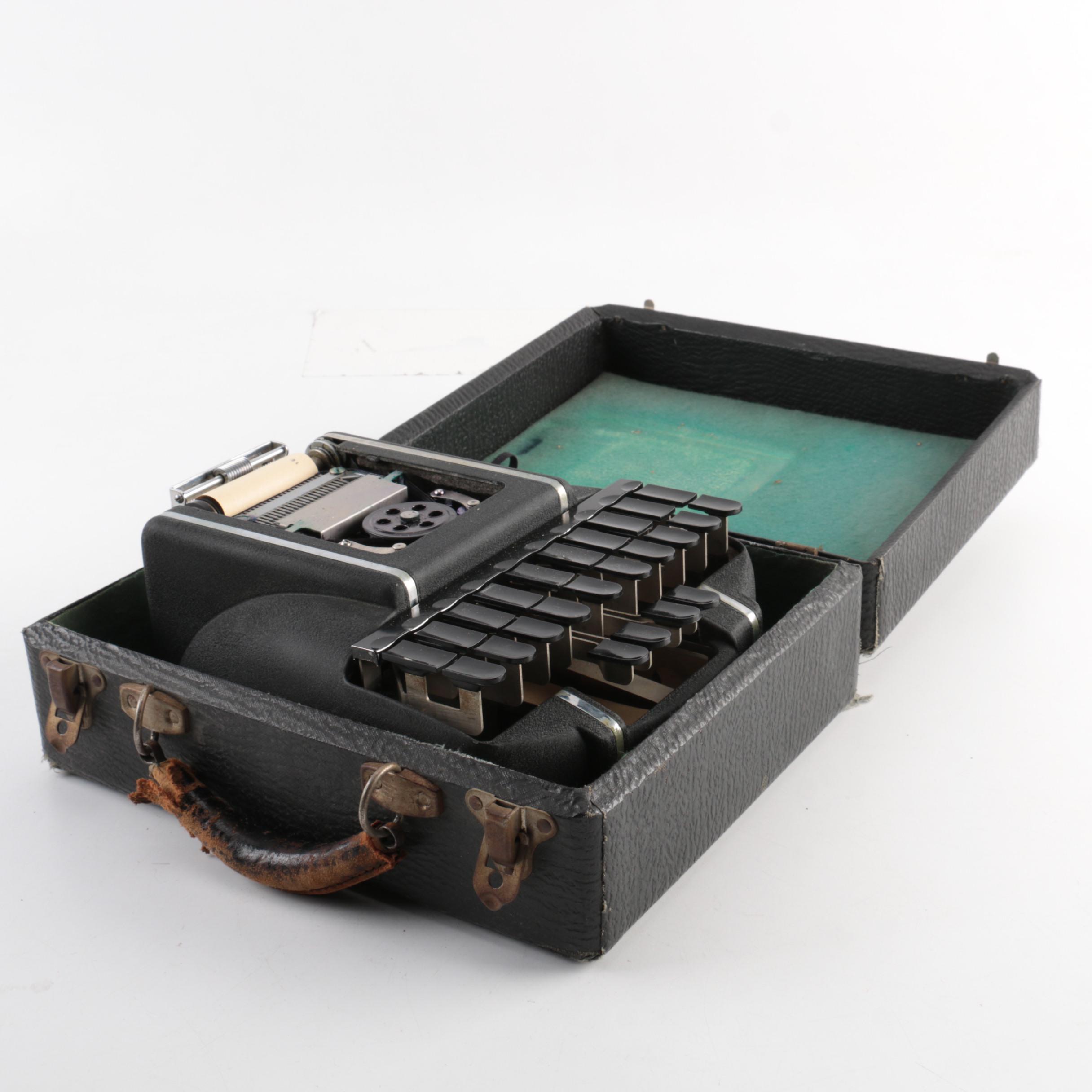 Vintage Stenograph in Case with Ink and Steno Pads