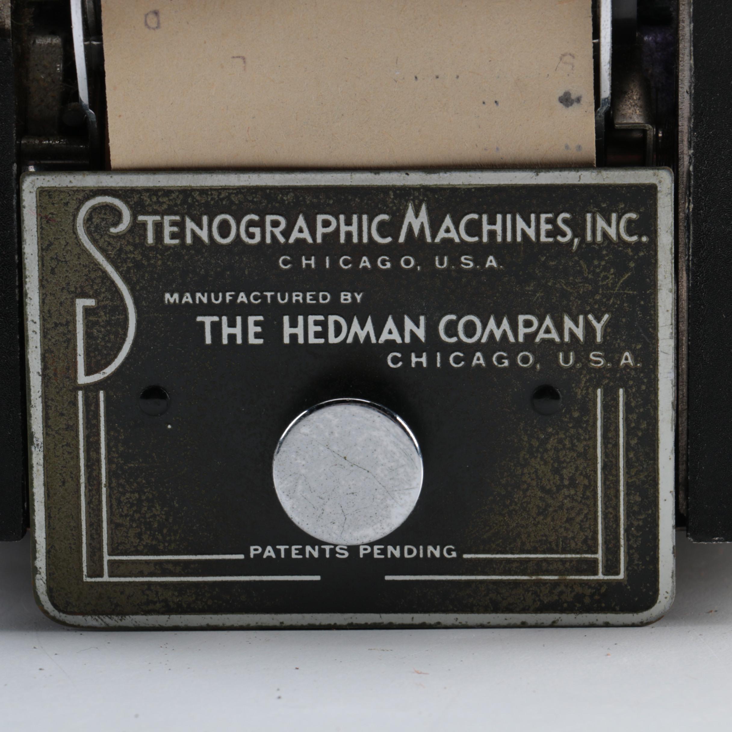 Vintage Stenograph in Case with Ink and Steno Pads