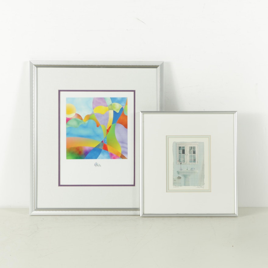 Reproduction Prints on Paper "Pedestal" and "Air"