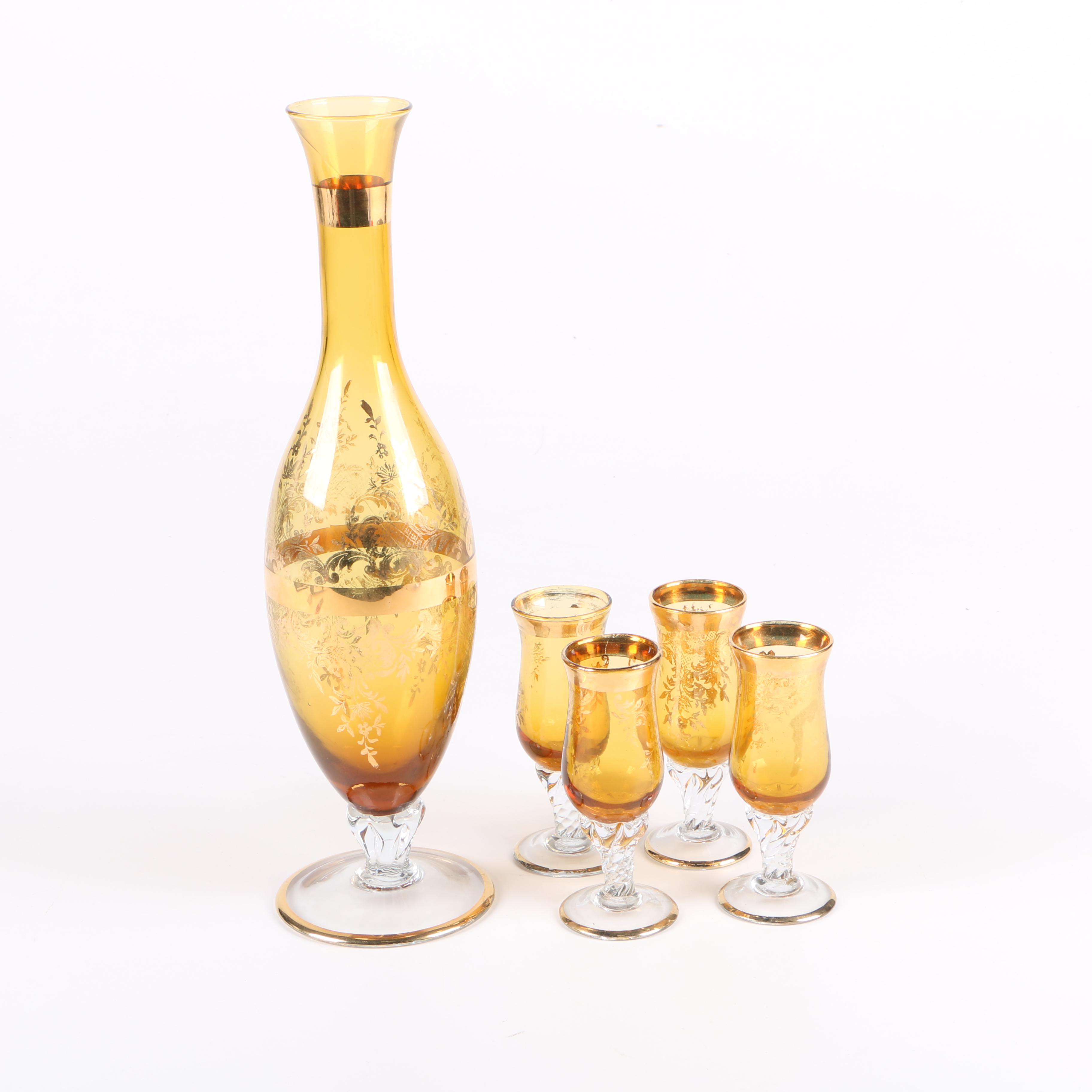 Hand Blown Decanter Set