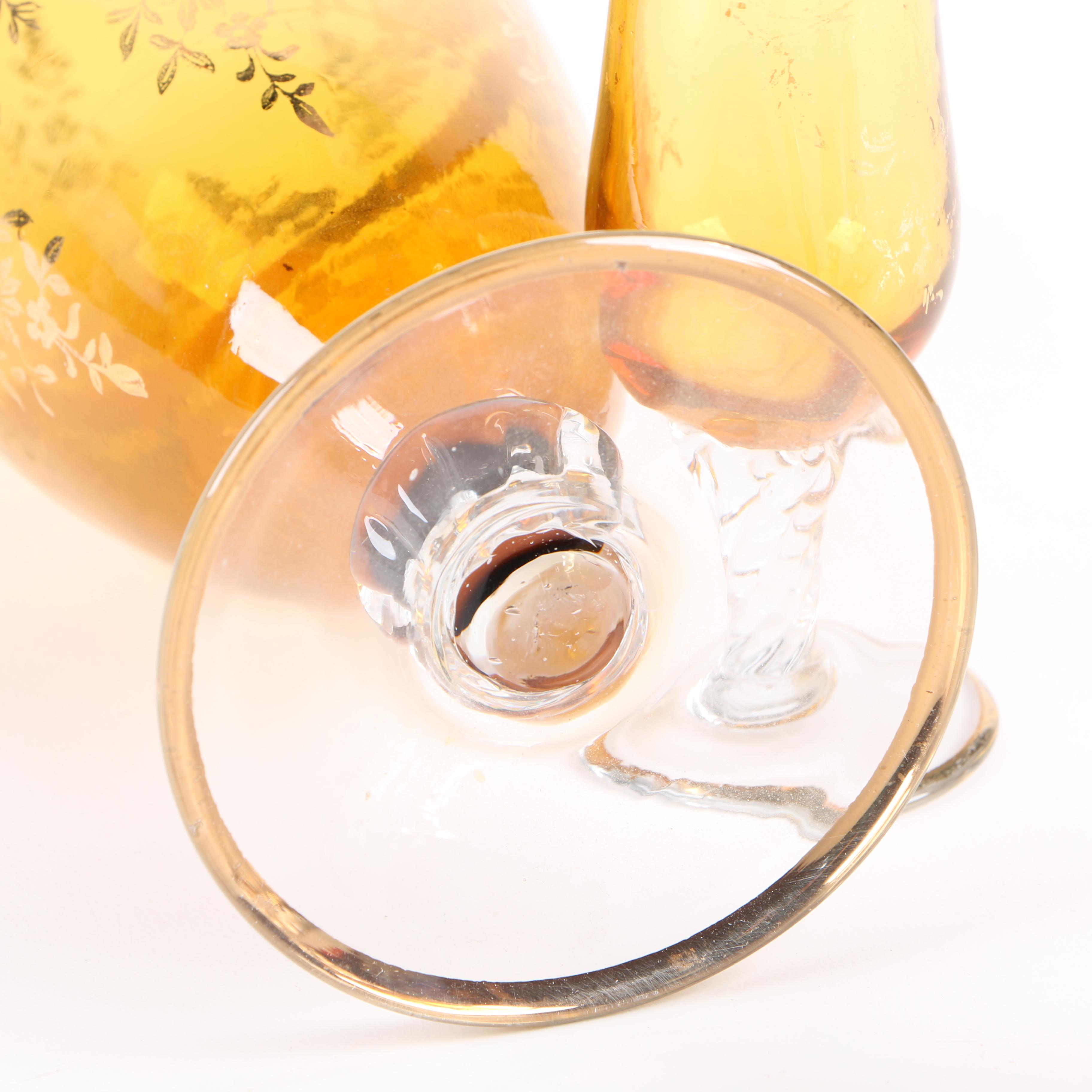 Hand Blown Decanter Set