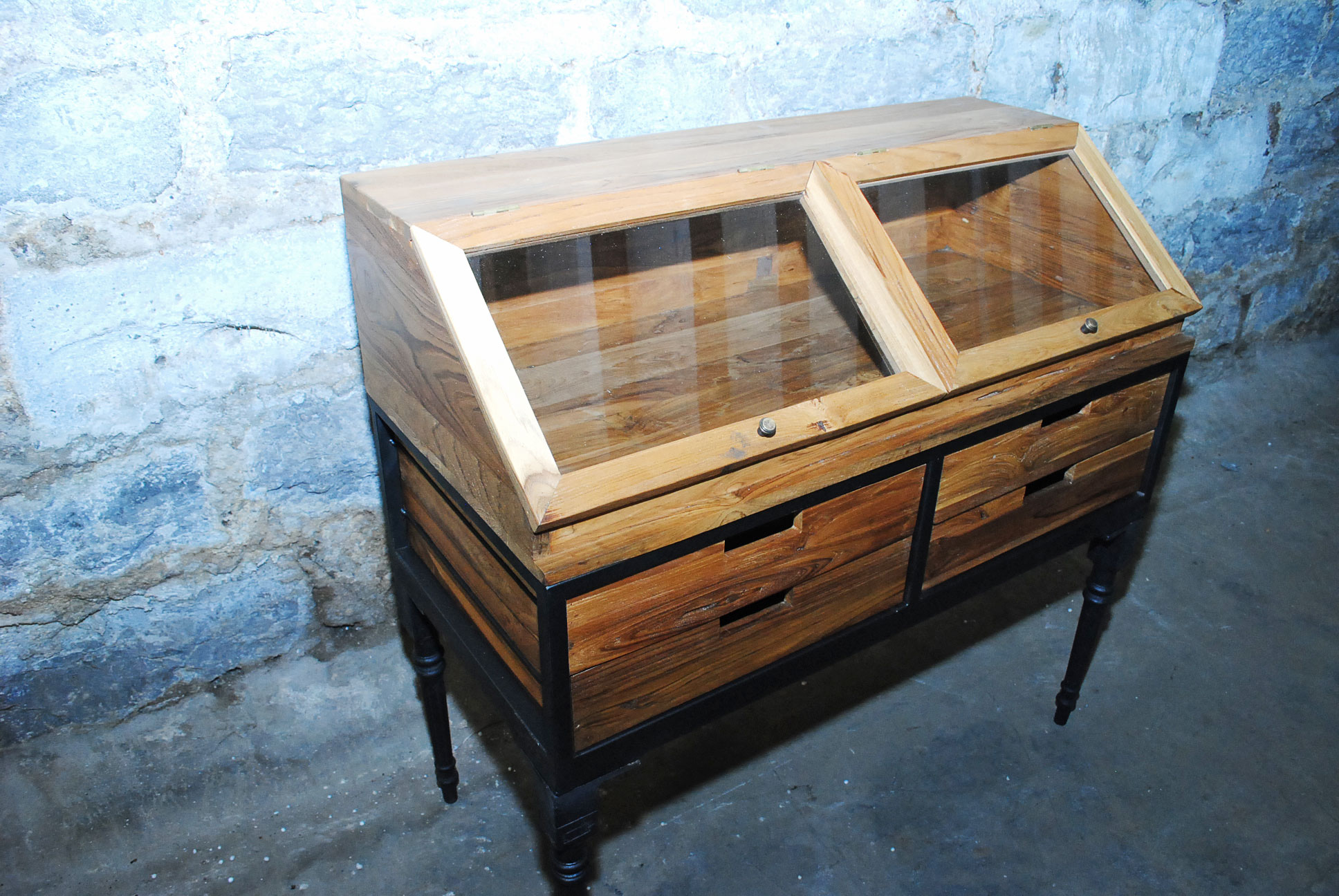 Slanted Display Cabinet