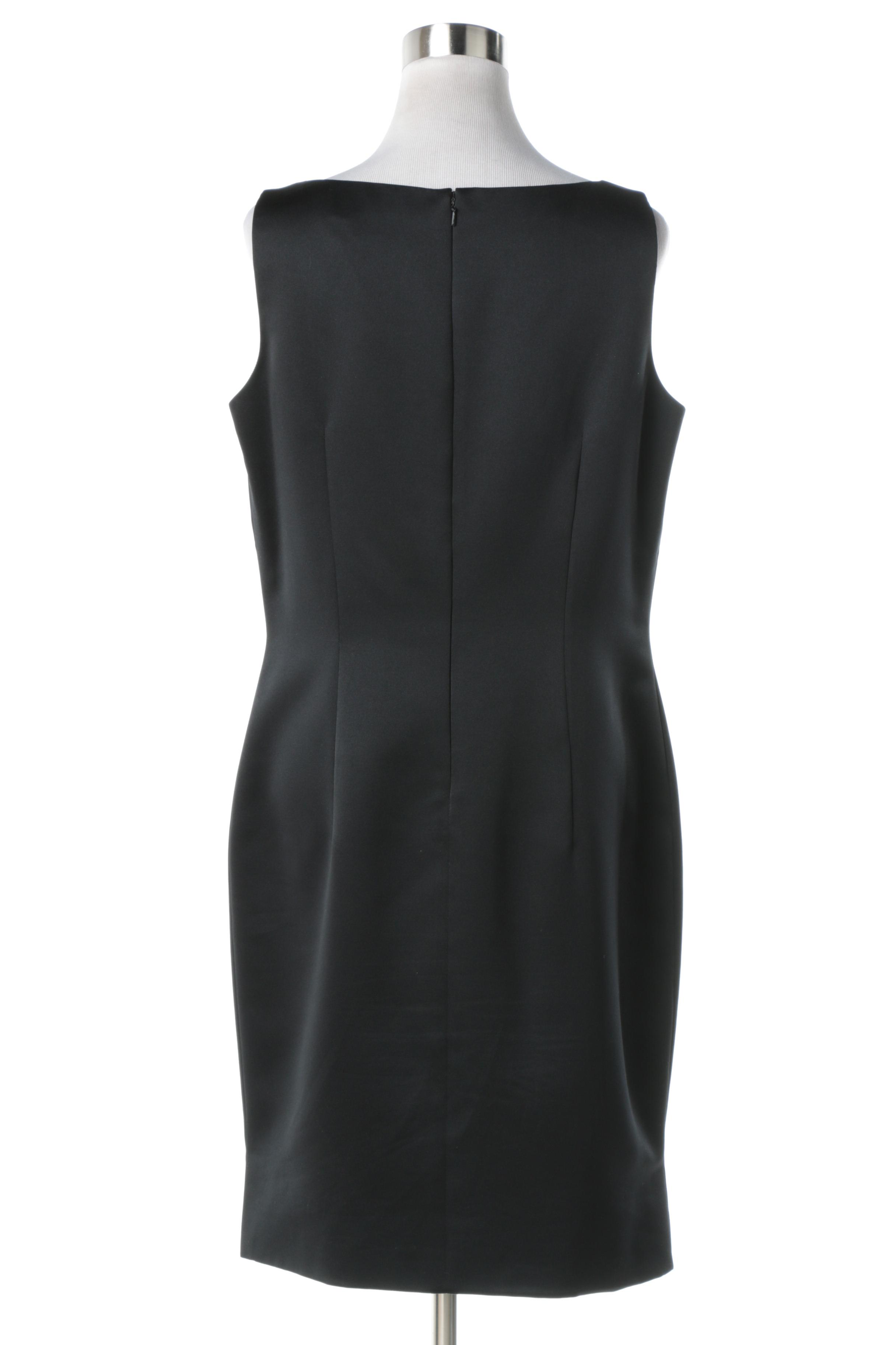 1980s Vintage Blacktie Oleg Cassini Red Blazer and Black Dress