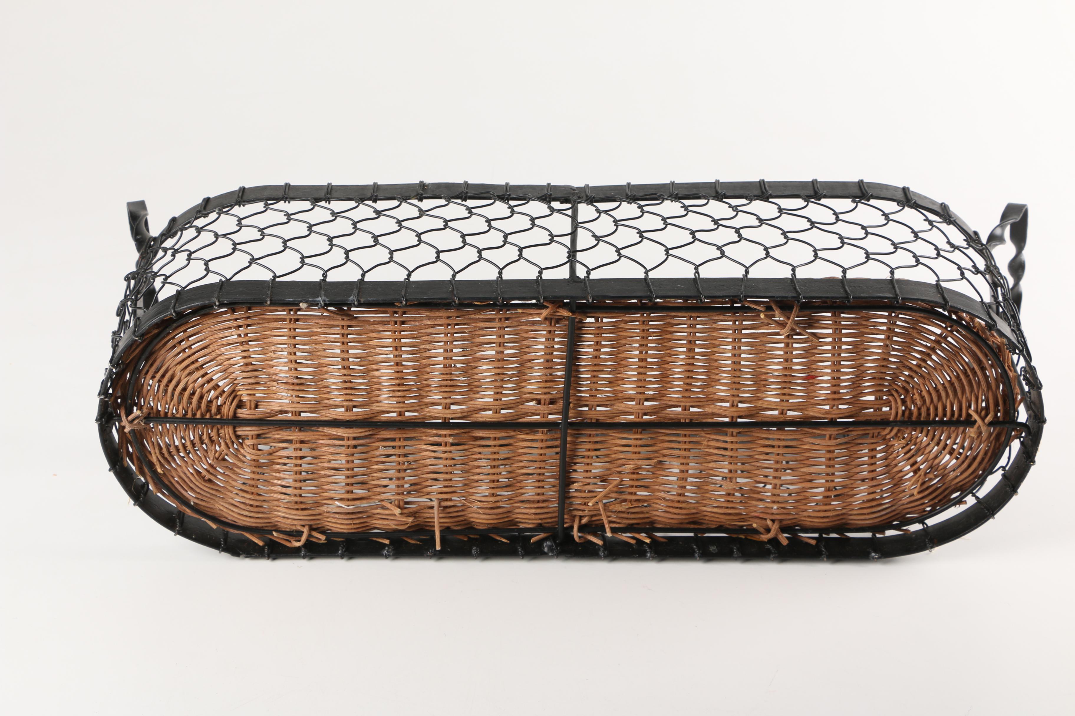 Assorted Wood and Metal Baskets