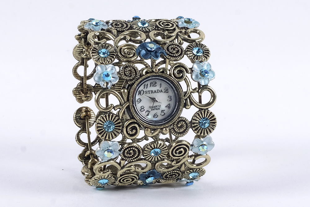 Assortment of Silver and Blue Costume Jewelry