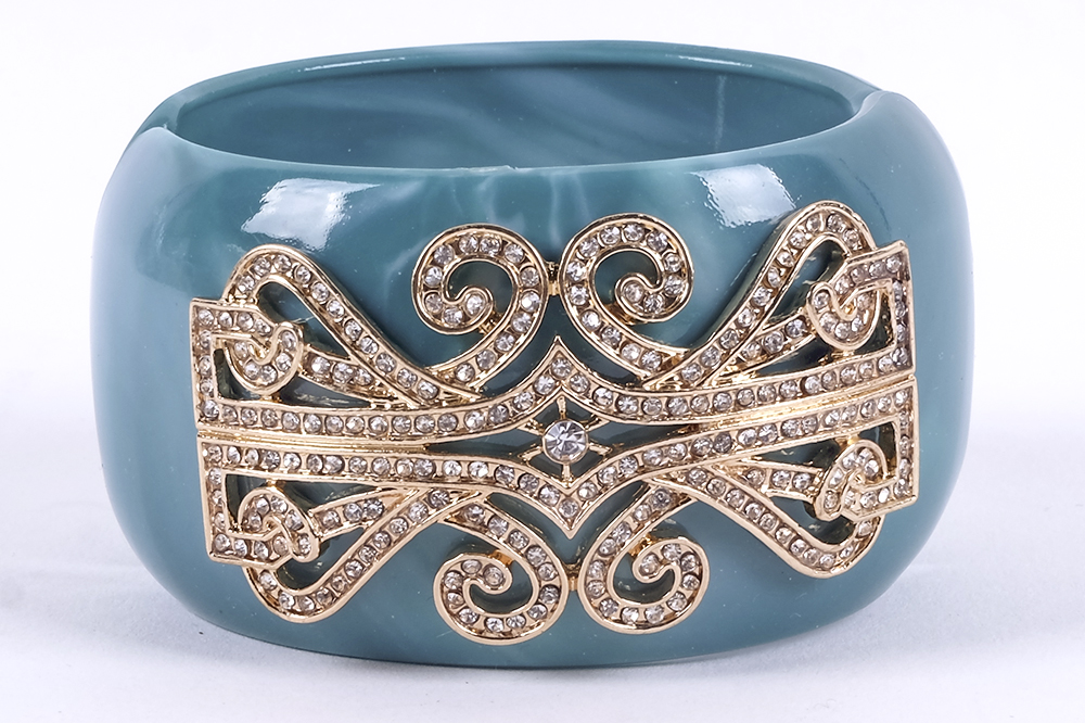 Assortment of Silver and Blue Costume Jewelry