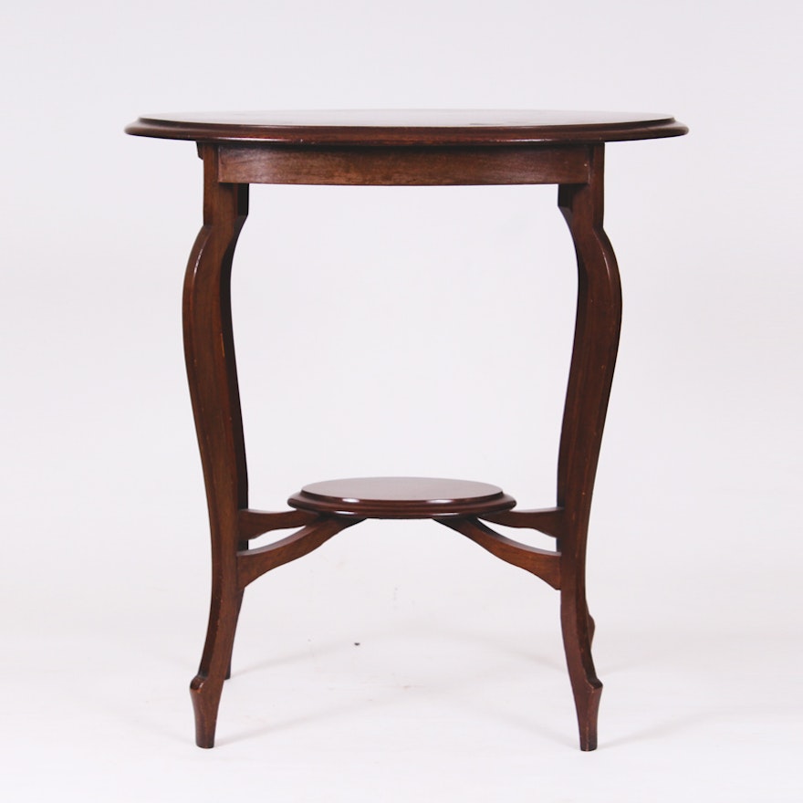 Vintage Wooden Ovular Side Table