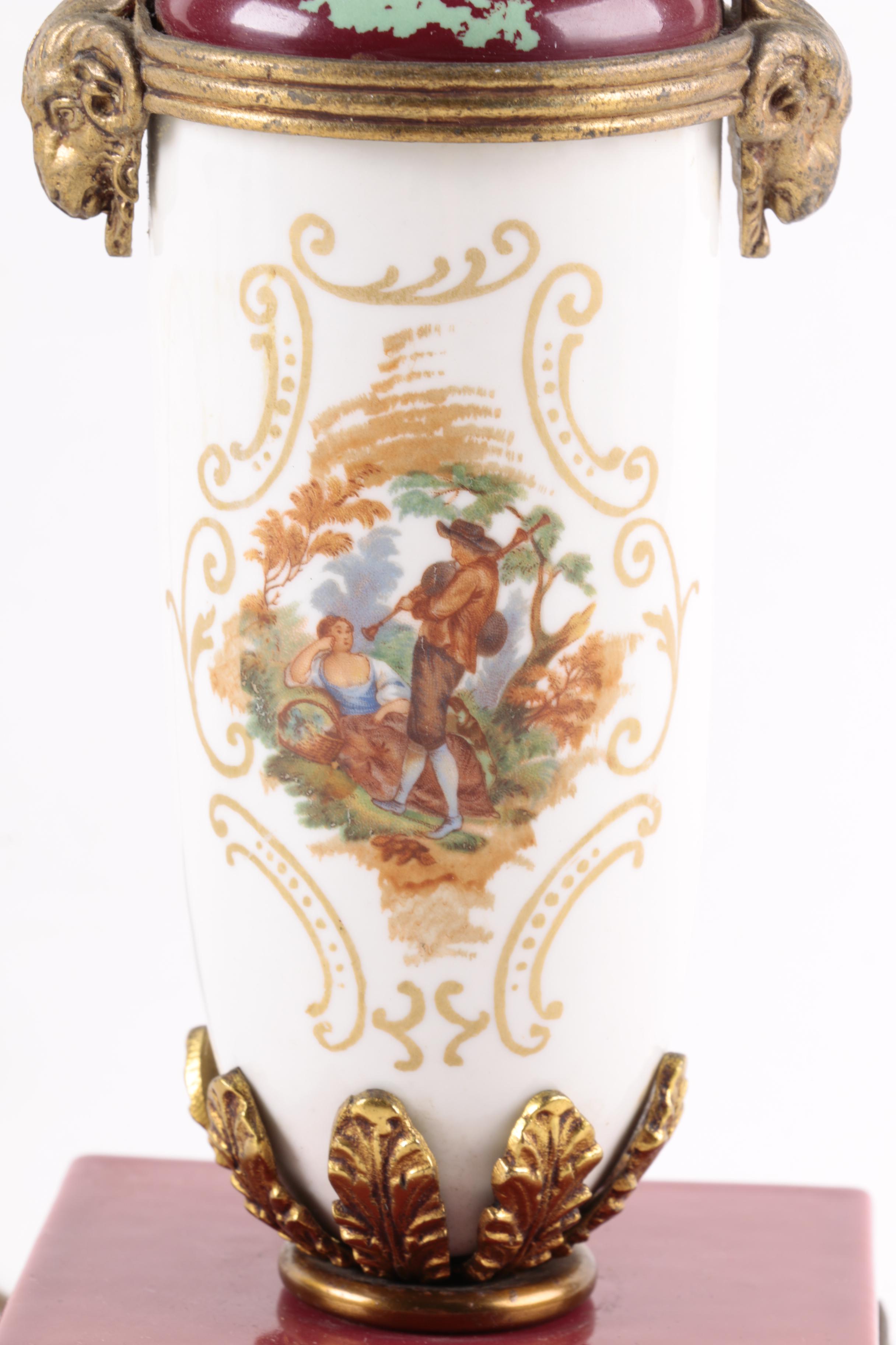 Ceramic and Brass Table Lamp