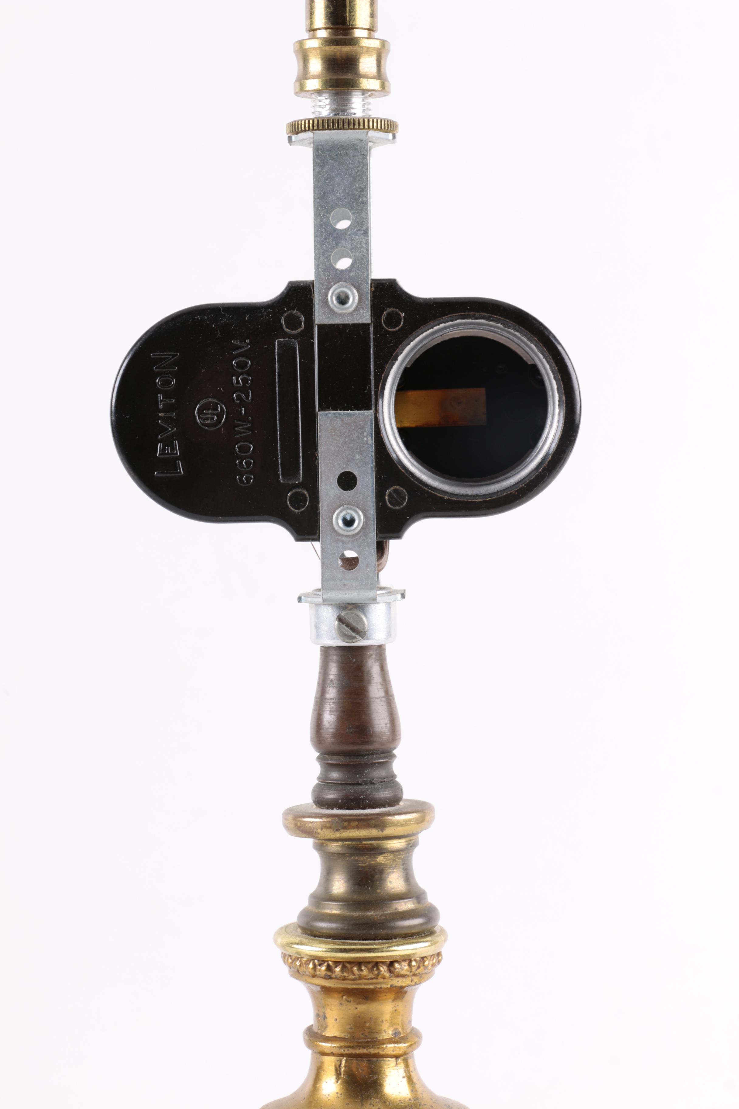 Ceramic and Brass Table Lamp