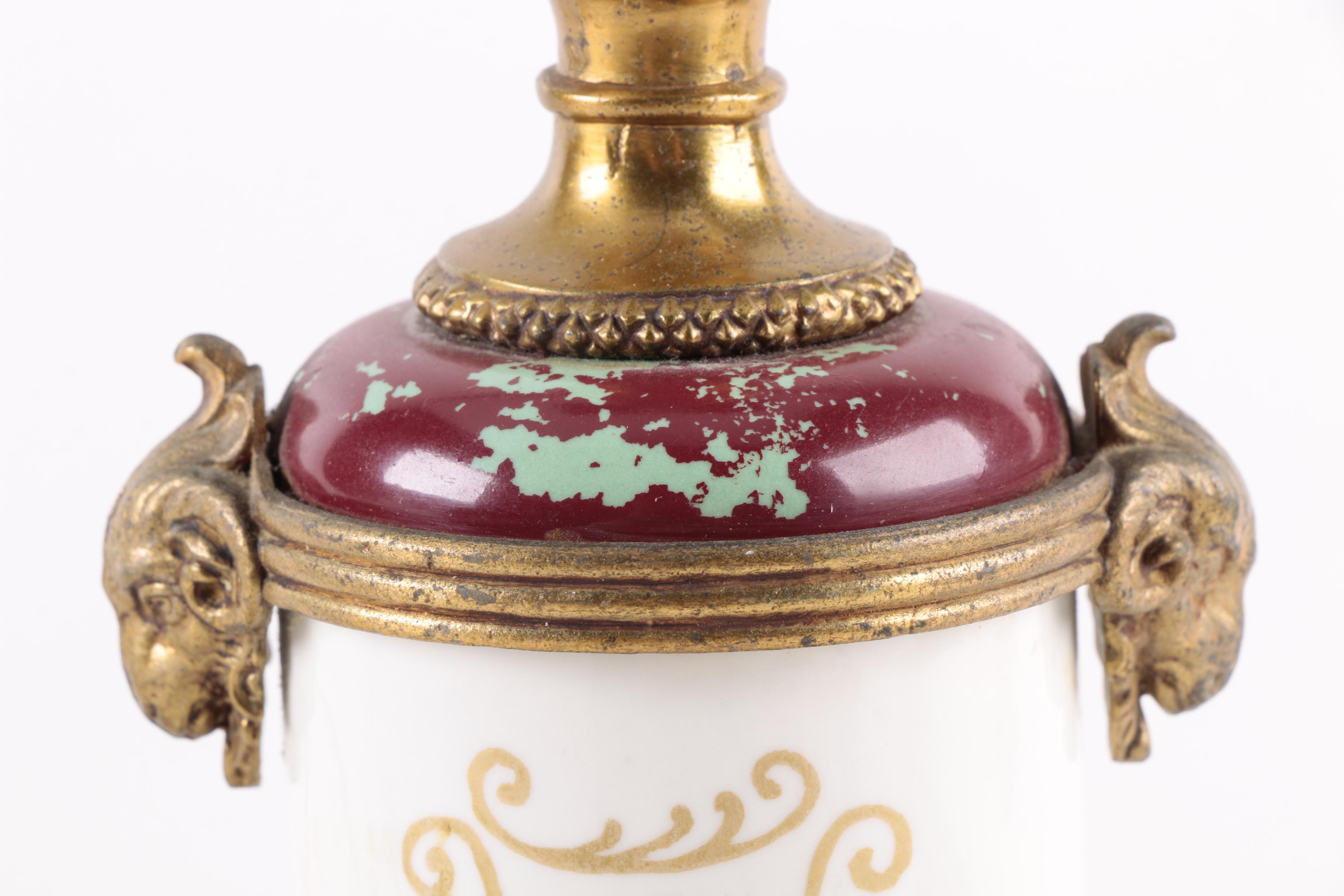 Ceramic and Brass Table Lamp