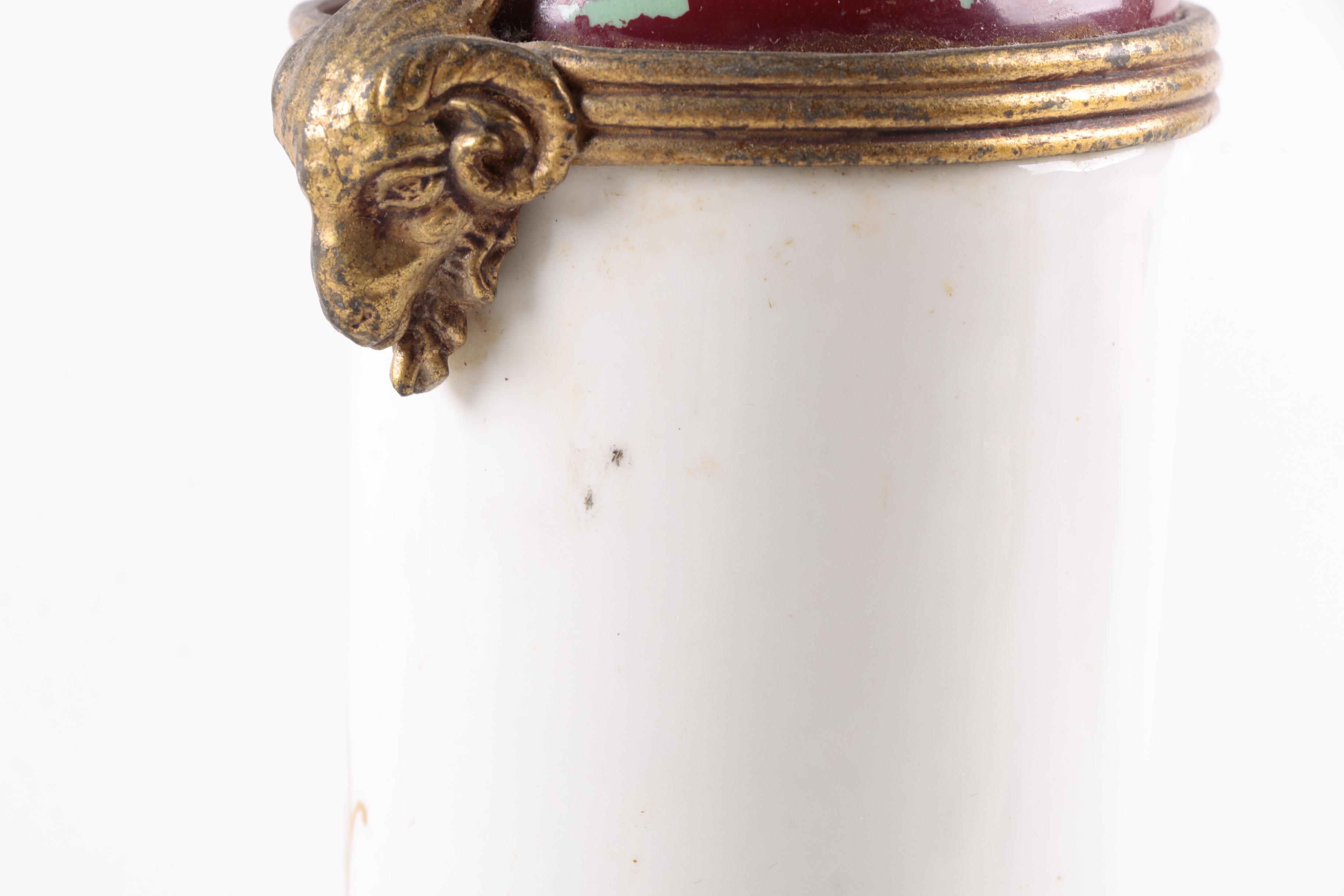 Ceramic and Brass Table Lamp